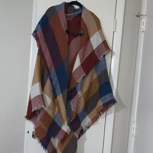 GRACE & LACE Blanket Scarf, Plaid, Fall Colors